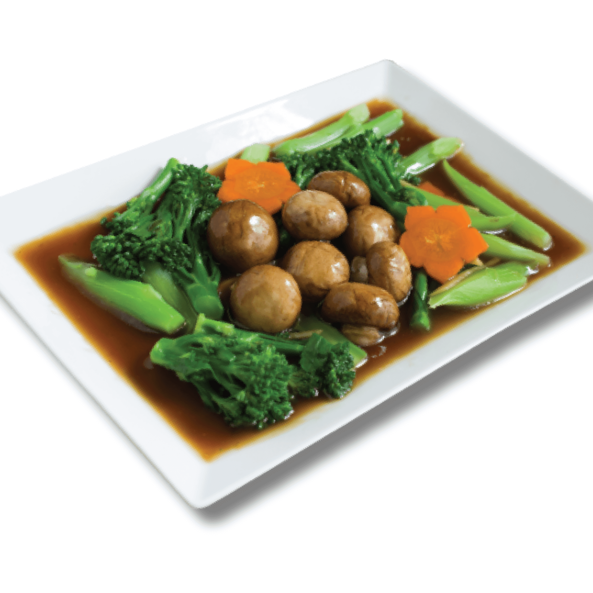 Cải Baby Sốt Nấm Mỡ/ Baby Cabbage with Button Mushroom sauce