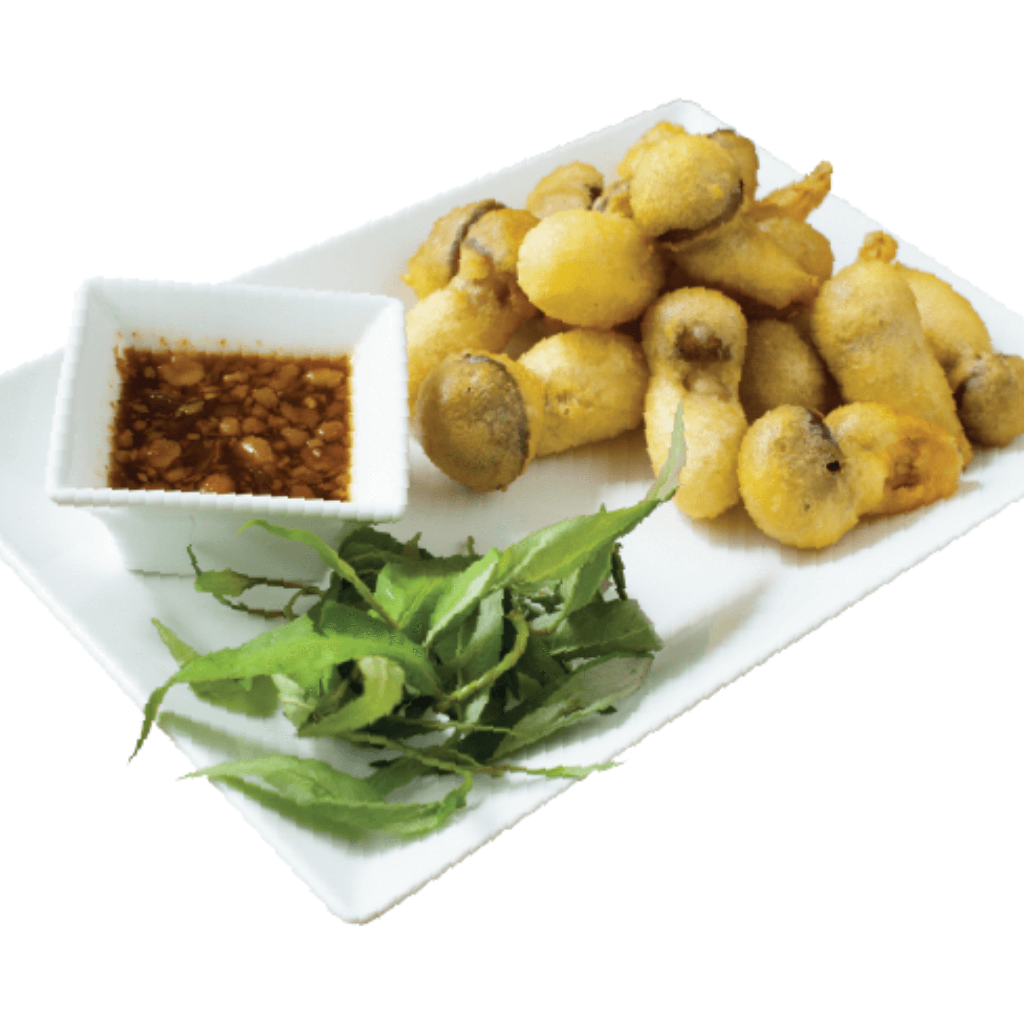 Nấm Mối Chiên Giòn Sốt Me/ Fried Termitomyces Heim with Tamarind Sauce