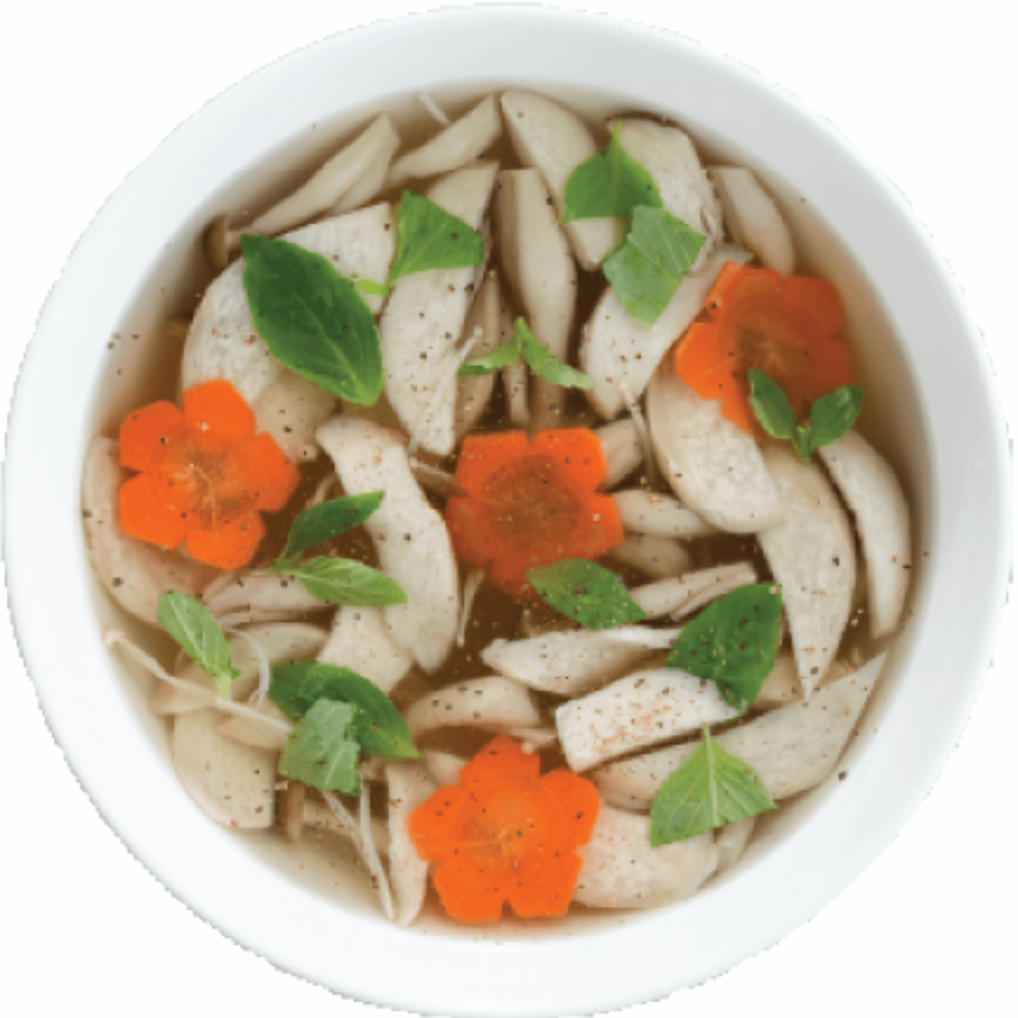 Canh Nấm Lá É/ Mushroom & Basil Leaves broth