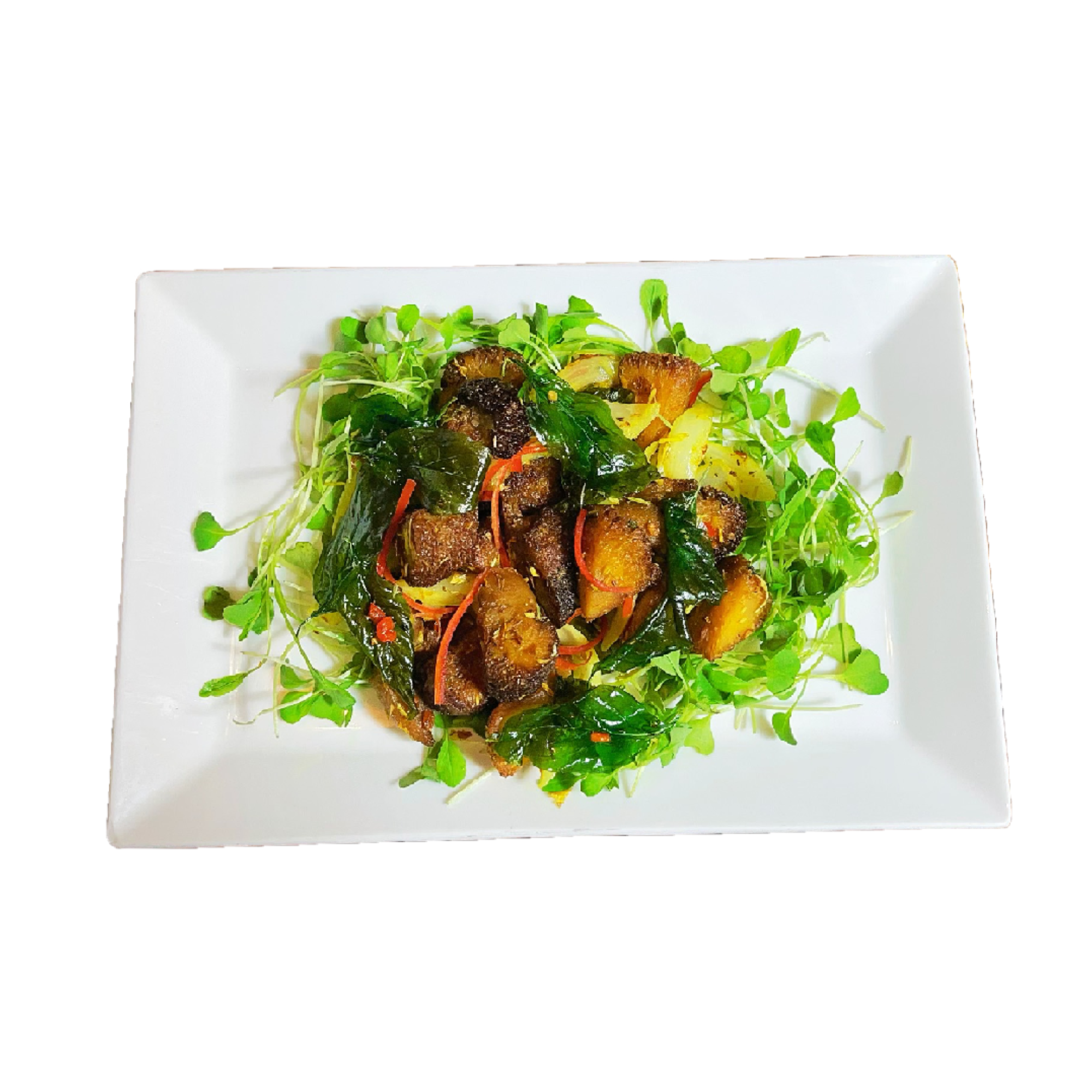 Nấm Hầu Thủ Chiên Sả Ớt/ Lemongrass Chili Fried KIng Oyster Mushrooms